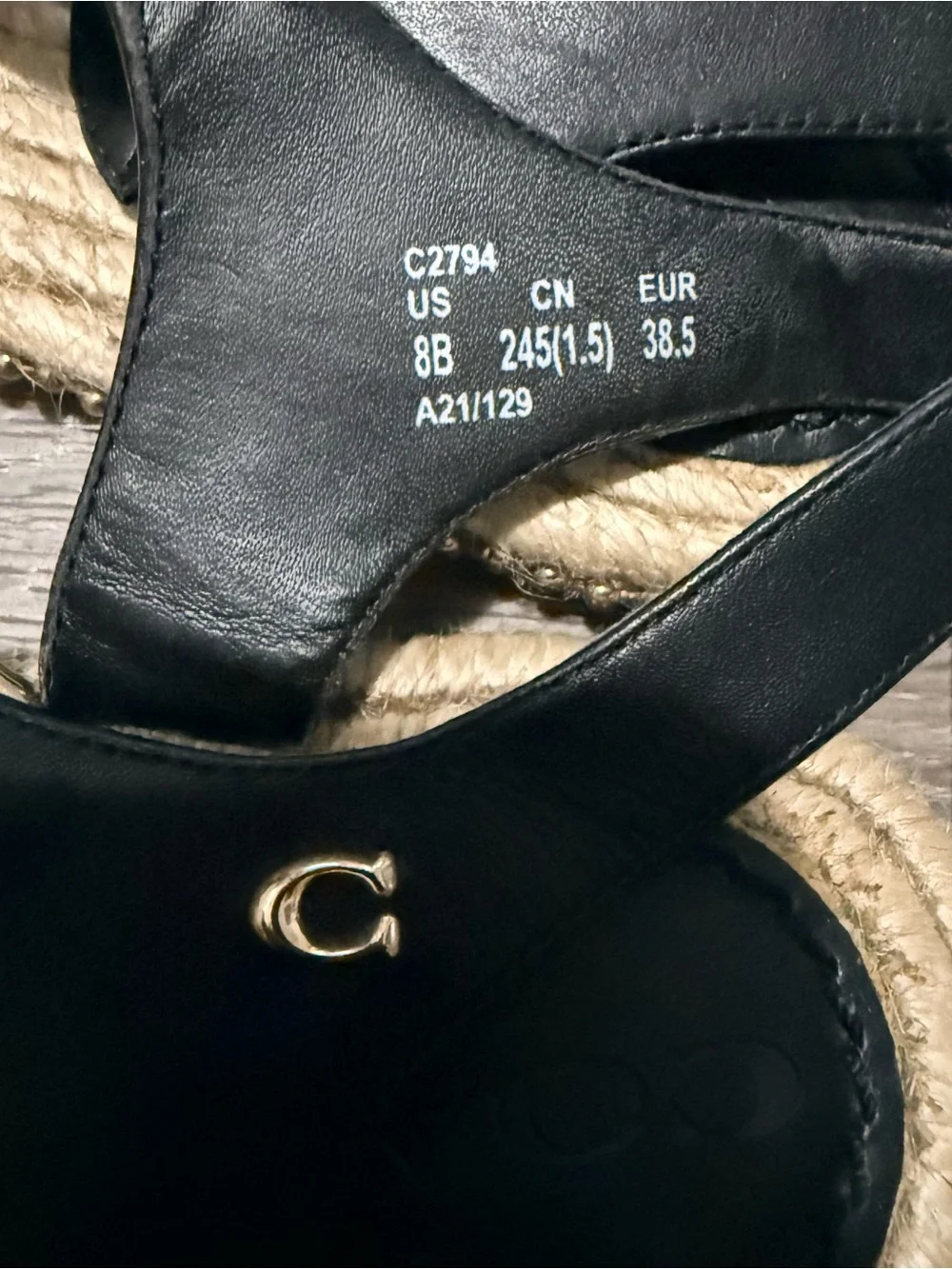Coach Strappy Espadrille Sandals with Jute Sole